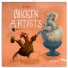 NOTIQUE Calendrier mural 2026 Chicken Artists - avec calendrier mensuel - 30 x 30 cm (30 x 60 cm ouvert)