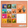 NOTIQUE Calendrier mural 2026 Chicken Artists - avec calendrier mensuel - 30 x 30 cm (30 x 60 cm ouvert)