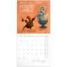 NOTIQUE Calendrier mural 2026 Chicken Artists - avec calendrier mensuel - 30 x 30 cm (30 x 60 cm ouvert)