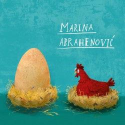 NOTIQUE Calendrier mural 2026 Chicken Artists - avec calendrier mensuel - 30 x 30 cm (30 x 60 cm ouvert)