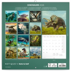 NOTIQUE Calendrier mural 2026 - Calendrier à brochures avec calendrier mensuel - 30 x 30 cm (30 x 60 cm) ouvert