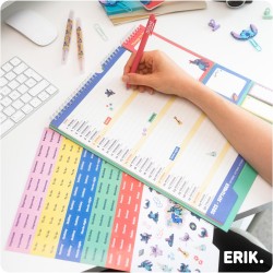 Grupo Erik - Calendrier Disney, Stitch - de Septembre 2025 à Décembre 2026 | Planificateur Mensuel 16 mois, Calendrier Familial 