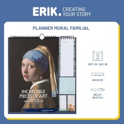 Grupo Erik - Calendrier Art - de Septembre 2025 à Décembre 2026 | Planificateur Mensuel 16 mois, Calendrier Familial 2025 2026 a
