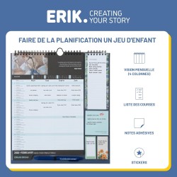 Grupo Erik - Calendrier Art - de Septembre 2025 à Décembre 2026 | Planificateur Mensuel 16 mois, Calendrier Familial 2025 2026 a