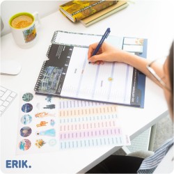 Grupo Erik - Calendrier Art - de Septembre 2025 à Décembre 2026 | Planificateur Mensuel 16 mois, Calendrier Familial 2025 2026 a