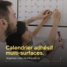 PREVIS Calendrier Mensuel Mural Effacable A2 60X40CM avec 3 feutres - Tableau organisateur mural Planning Mensuel - Planificateu