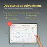 PREVIS Calendrier Mensuel Mural Effacable A2 60X40CM avec 3 feutres - Tableau organisateur mural Planning Mensuel - Planificateu