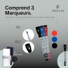 PREVIS Calendrier Mensuel Mural Effacable A2 60X40CM avec 3 feutres - Tableau organisateur mural Planning Mensuel - Planificateu