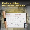 PREVIS Calendrier Mensuel Mural Effacable A2 60X40CM avec 3 feutres - Tableau organisateur mural Planning Mensuel - Planificateu