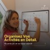 PREVIS Calendrier Mensuel Mural Effacable A3 40X30CM avec 3 feutres - Tableau organisateur mural Planning Mensuel - Planificateu