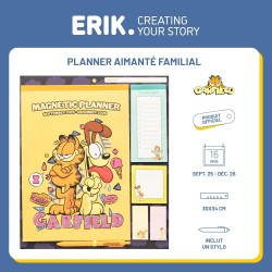 Grupo Erik - Calendrier Magnetique Frigo Garfield - de Septembre 2025 à Décembre 2026 | Planificateur Mensuel 16 mois, Calendrie