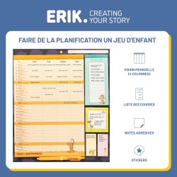 Grupo Erik - Calendrier Magnetique Frigo Garfield - de Septembre 2025 à Décembre 2026 | Planificateur Mensuel 16 mois, Calendrie