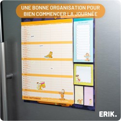Grupo Erik - Calendrier Magnetique Frigo Garfield - de Septembre 2025 à Décembre 2026 | Planificateur Mensuel 16 mois, Calendrie