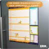 Grupo Erik - Calendrier Magnetique Frigo Garfield - de Septembre 2025 à Décembre 2026 | Planificateur Mensuel 16 mois, Calendrie