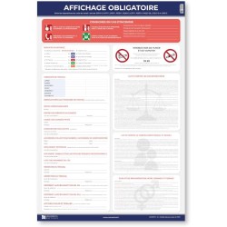 Pack affichages obligatoires entreprise – Kit conforme au Code du travail avec panneaux légaux, feutre effaçable et pastilles ad