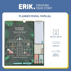 Grupo Erik - Calendrier Plantes - de Septembre 2025 à Décembre 2026 | Planificateur Mensuel 16 mois, Calendrier Familial 2025 20