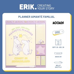 Grupo Erik - Calendrier Magnetique Frigo Moomin - de Septembre 2025 à Décembre 2026 | Planificateur Mensuel 16 mois, Calendrier 