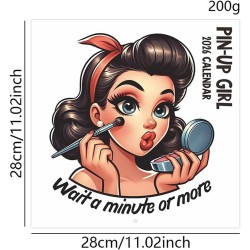 Pin-Up Girl - 2026 Calendrier, Carnet De Planificateur Rétro, Organisateur Mural Décoratif, Ajoute Un Vintage Aux Intérieurs, Pr
