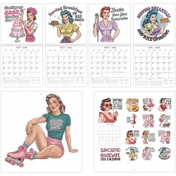 Pin-Up Girl - 2026 Calendrier, Carnet De Planificateur Rétro, Organisateur Mural Décoratif, Ajoute Un Vintage Aux Intérieurs, Pr
