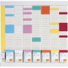 Nobo - Kit Planning Hebdomadaire à Fiches T, Mural, 7 Colonnes & 24 Fentes pour Fiches T Indice 2, Fiches T Colorées / Colonne I