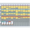 Nobo - Kit Planning Annuel Mural à Fiches T, 12 Colonne & 32 Fentes, Indice 2, Fiches T & Index Inclus, 2990700