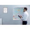 Nobo Planning Annuel à Fiches T Grand Format, 12 Colonnes + 1 Index, 54 Fentes Indice 2, Rails Aluminium, Fiches et Étiquettes a