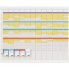 Nobo - Kit Planning Annuel à Fiches T, Mural, 12 Colonnes & 32 Fentes pour Fiches T Indice 2, Fiches T / Colonne Index Incluses,
