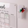 LAUBLUST Calendrier mural personnalisé en verre acrylique - Format A2, A3, A4 | Planificateur familial avec nom de famille & tex