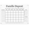LAUBLUST Calendrier Mural en Acrylique Personnalisé - A2, A3, A4 - Blanc | Planificateur Familial avec Nom et Texte - Hebdomadai