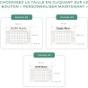 LAUBLUST Calendrier Mural en Acrylique Personnalisé - A2, A3, A4 - Blanc | Planificateur Familial avec Nom et Texte - Hebdomadai