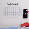 LAUBLUST Calendrier Mural en Acrylique Personnalisé - A2, A3, A4 - Blanc | Planificateur Familial avec Nom et Texte - Hebdomadai