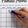 LAUBLUST Calendrier Mural en Acrylique Personnalisé - A2, A3, A4 - Blanc | Planificateur Familial avec Nom et Texte - Hebdomadai