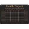 LAUBLUST Calendrier Mural en Acrylique Personnalisé - A2, A3, A4 - Noir | Planificateur Familial avec Nom et Texte - Hebdomadair