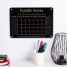 LAUBLUST Calendrier Mural en Acrylique Personnalisé - A2, A3, A4 - Noir | Planificateur Familial avec Nom et Texte - Hebdomadair