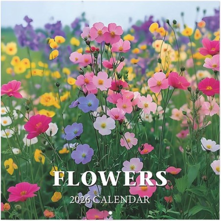 Calendrier Des Fleurs 2026-2026 Calendrier Mural, Planificateur De Calendriers Familial Hebdomadaire Tool De Planification De Da