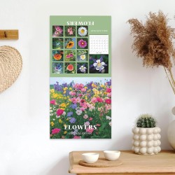 Calendrier Des Fleurs 2026-2026 Calendrier Mural, Planificateur De Calendriers Familial Hebdomadaire Tool De Planification De Da