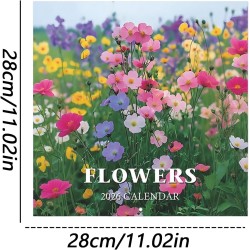 Calendrier Des Fleurs 2026-2026 Calendrier Mural, Planificateur De Calendriers Familial Hebdomadaire Tool De Planification De Da