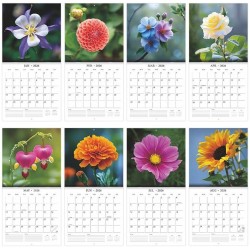 Calendrier Des Fleurs 2026-2026 Calendrier Mural, Planificateur De Calendriers Familial Hebdomadaire Tool De Planification De Da