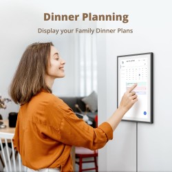 Dragon Touch Calendrier numérique 2025 de 39,6 cm, planificateur mural familial, écran tactile interactif Full HD 1080p, tableau