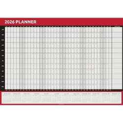 Calendrier mural 2026 - Format A1 (84 cm x 59 cm) - Affichage annuel complet - Pour la maison, le bureau, le travail - Année com