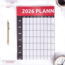 Calendrier mural 2026 - Format A1 (84 cm x 59 cm) - Affichage annuel complet - Pour la maison, le bureau, le travail - Année com