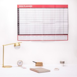 Calendrier mural 2026 - Format A1 (84 cm x 59 cm) - Affichage annuel complet - Pour la maison, le bureau, le travail - Année com