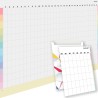 Planificateur Annuel Mural sans Date, Personnalisable - Grand Calendrier Affiche DIN A1 84x60 cm. Planificateur Annuel pour Boos