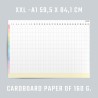 Planificateur Annuel Mural sans Date, Personnalisable - Grand Calendrier Affiche DIN A1 84x60 cm. Planificateur Annuel pour Boos