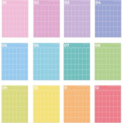 Calendrier 2025 Mural Planificateur Mensuel et Annuel - 12 mois JAN-DEC - Grands Espaces pour Écrire, 30x42 cm. Conçu pour Vous 