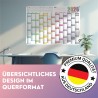 Calendrier mural annuel 2026 – Format A1 – Grand calendrier annuel XXL plié – Avec aperçu des jours fériés et des vacances scola