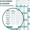 Calendrier mural annuel 2026 – Format A1 – Grand calendrier annuel XXL plié – Avec aperçu des jours fériés et vacances scolaires