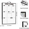 Tableau Blanc Mural Planificateur Hebdomadaire à Suspendre 40 x 30 cm, Tableau Blanc Portable avec Cadre Aluminium, Calendrier M