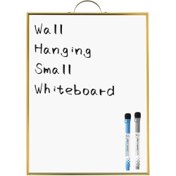 Petit Tableau Blanc Effaçable à Sec 40 x 30 cm, Portable à Suspendre, Tableau Blanc Magnétique avec Cadre en Aluminium pour Mur,