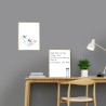 Petit Tableau Blanc Effaçable à Sec 40 x 30 cm, Portable à Suspendre, Tableau Blanc Magnétique avec Cadre en Aluminium pour Mur,
